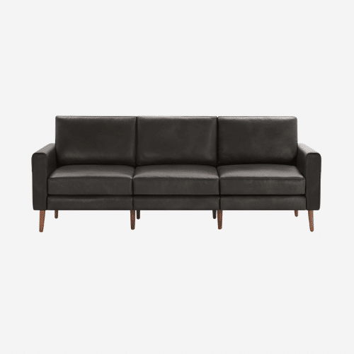 Burrow nomad slate leather sofa